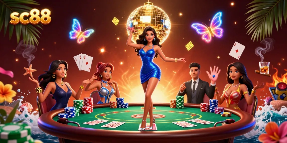 Play exciting games at sc88 with glamorous casino scenes filled with vibrant poker action.