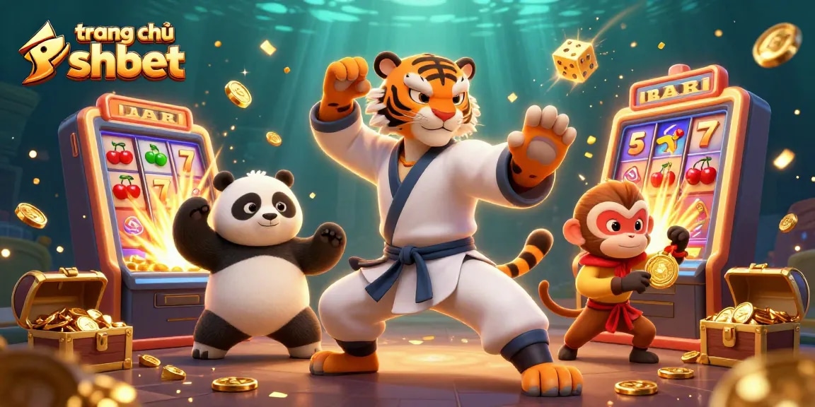 Engage in the excitement of trang chủ shbet with a vibrant 3D casino scene rich in digital gaming elements.