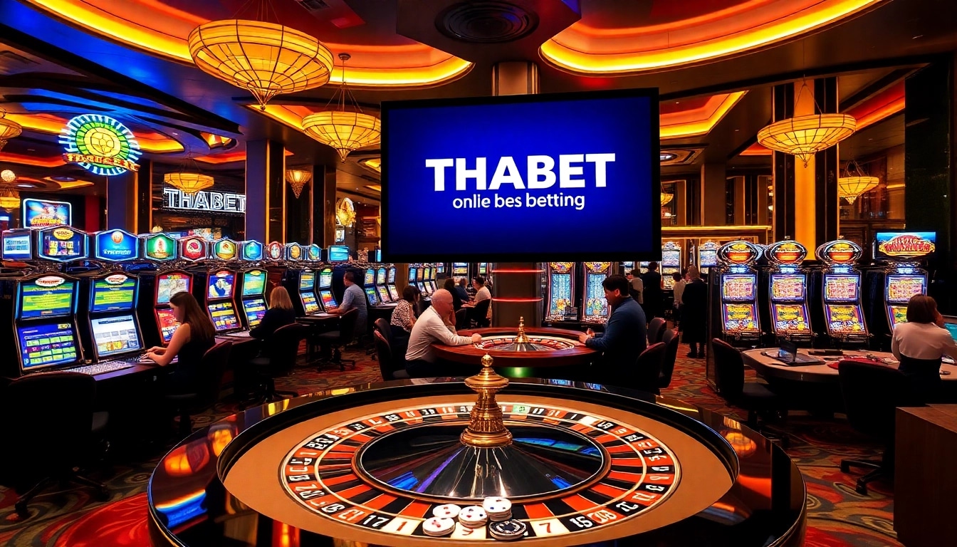 Experience the excitement of gambling with the THABET link amidst vibrant casino tables and thrill-seeking players.