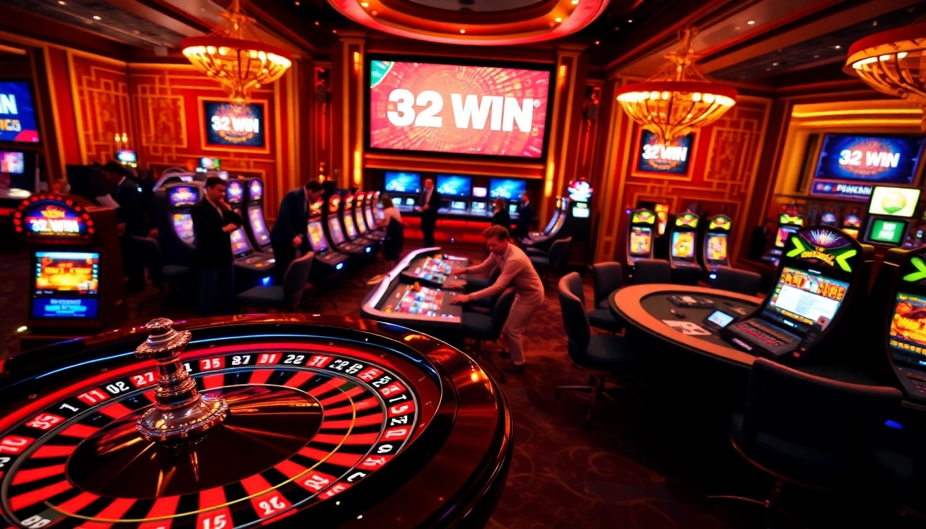 Experience thrilling gaming excitement at 32 WIN with luxurious casino visuals.