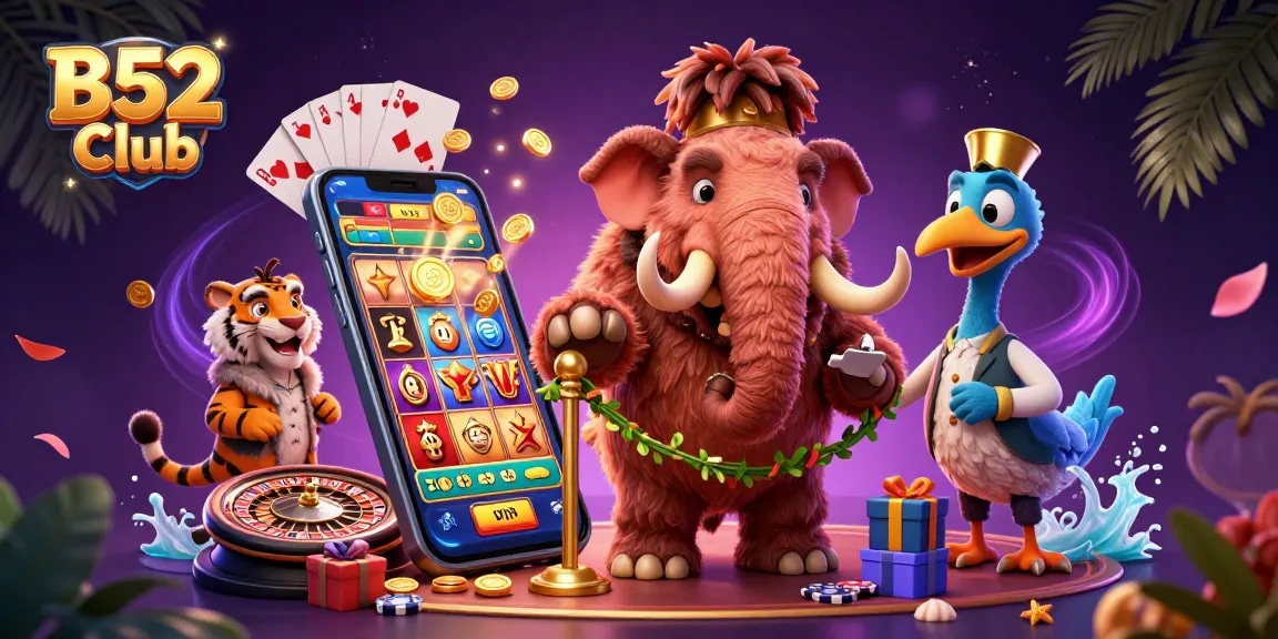 Engage in stunning online slots at B52 Club with an eye-catching vibrant casino atmosphere.