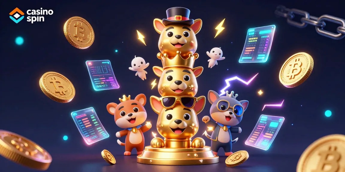 Engage in the vibrant world of casino spin with dynamic Bitcoin and Ethereum elements in a rich 3D scene.
