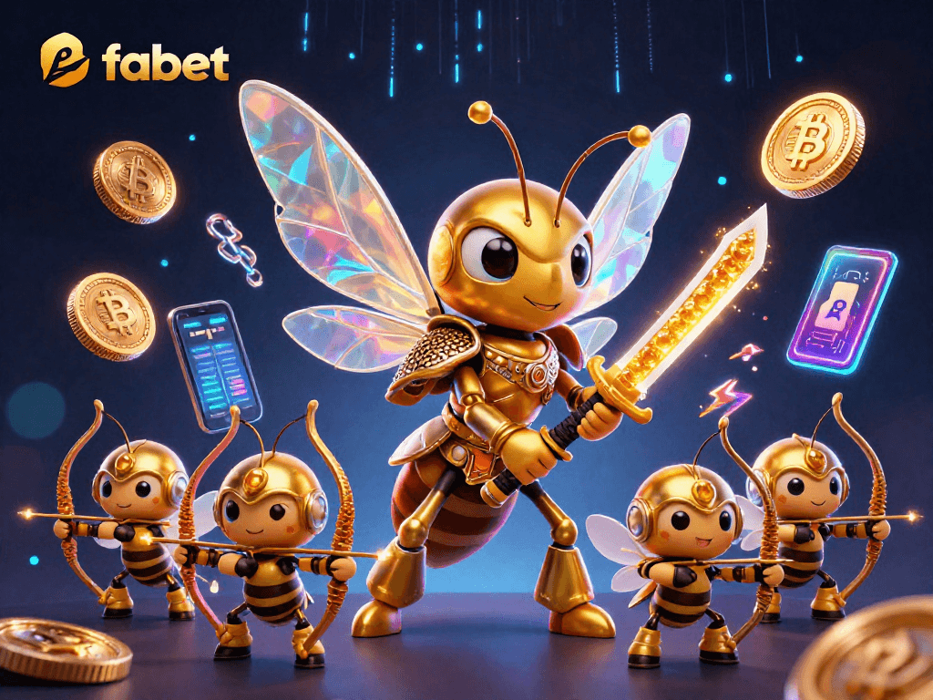 Engage with fabet's vibrant 3D crypto casino world, featuring epic characters and dynamic gaming elements.