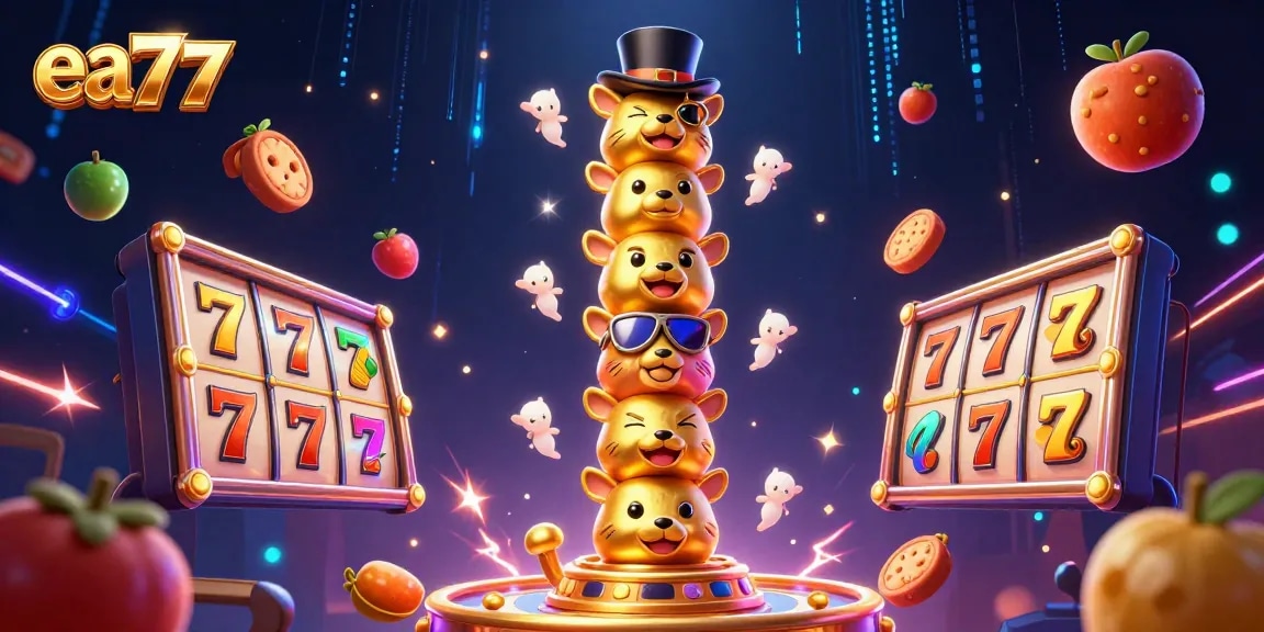 Win big with ea77's vibrant online slot games, featuring dazzling 3D elements and exciting symbols.