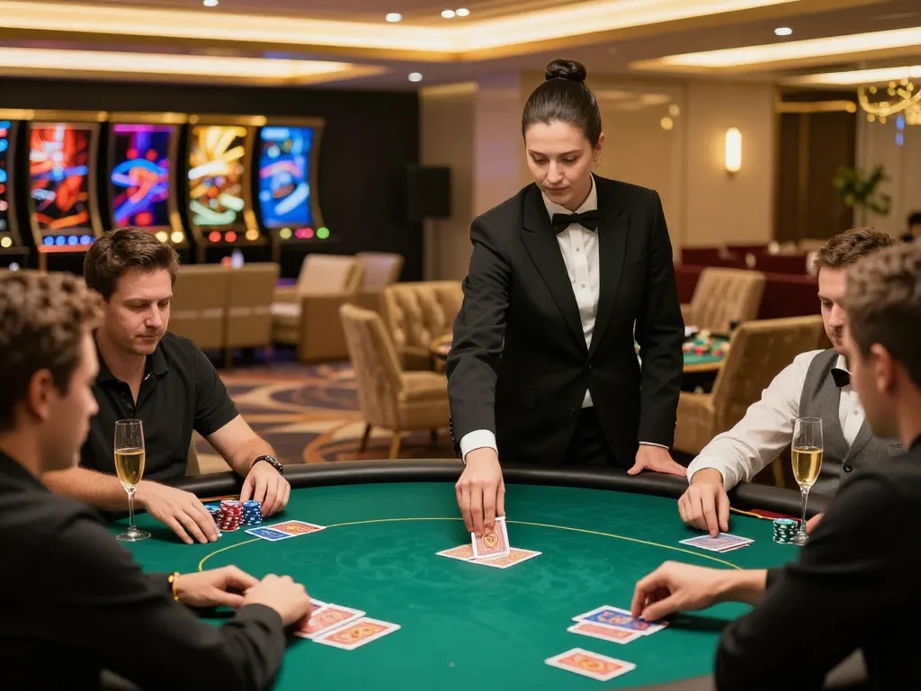 Experience exclusive betting strategies at 78WINCOM in a luxury poker setting.