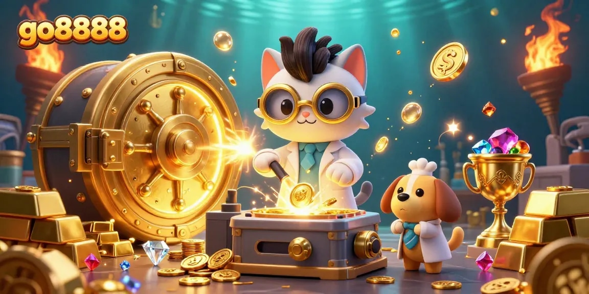 Experience the thrilling gold rush in go8888 with cartoon characters and casino riches.