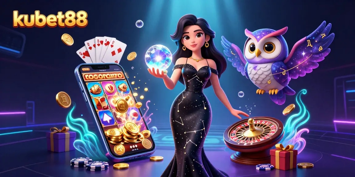 Engage with kubet88's exciting games, featuring vibrant characters and dynamic casino elements.