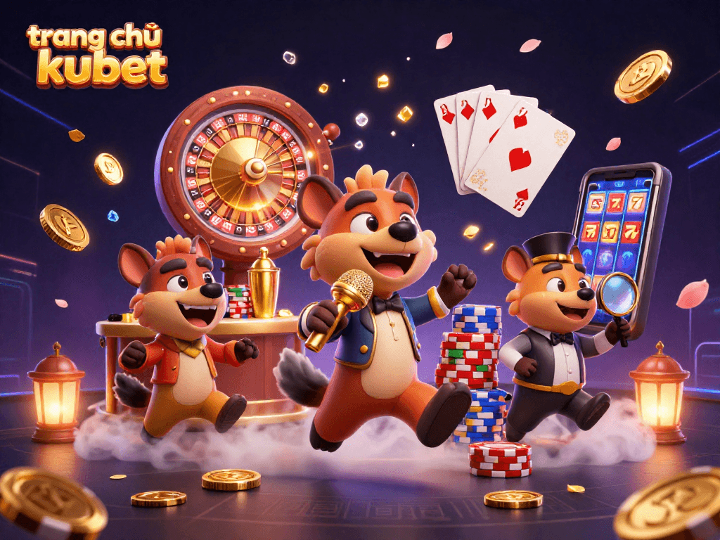 Experience the vibrant atmosphere at trang chủ kubet, where hyenas bring laughter and luck in a dynamic casino scene.