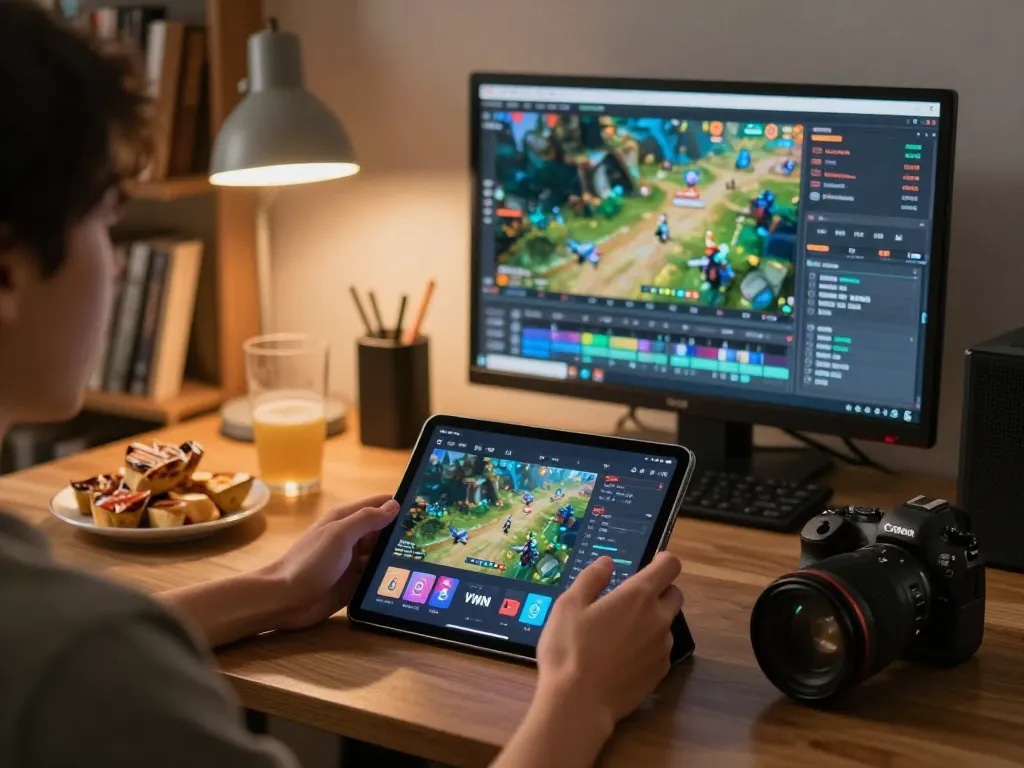 Engaging with VIPWIN mobile app in a cozy home gaming setup