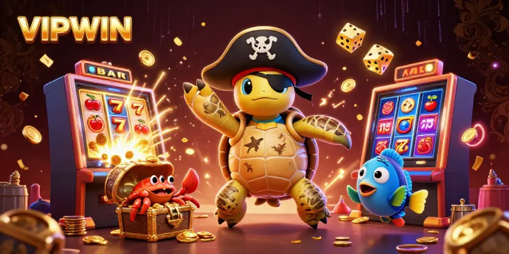 Engage with VIPWIN's creative casino adventure featuring lively characters and exciting gambling elements.