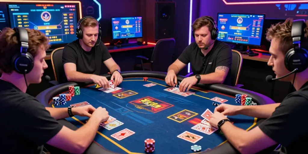 Engaging scene of players enjoying 3 Patti no1 in an online gaming environment filled with colorful cards and chips.
