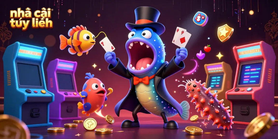 Experience thrilling fun with nhà cái trực tuyến featuring whimsical underwater characters in a vibrant casino scene.