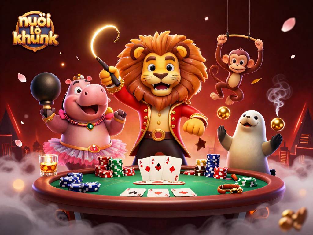 Engage in nuôi lô khung strategies with dynamic casino-themed characters and vibrant game elements.