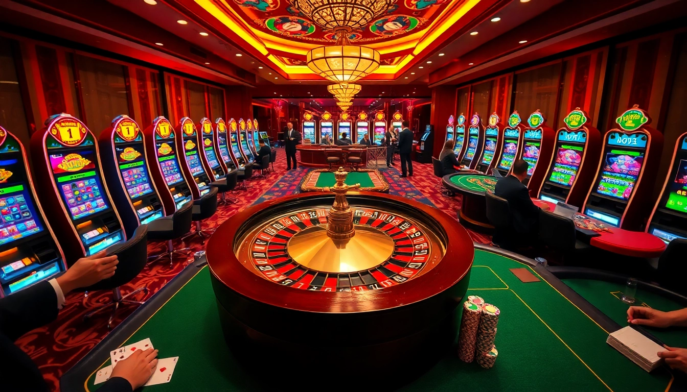 Thrilling gaming action at CM88's vibrant casino table with roulette and poker chips.