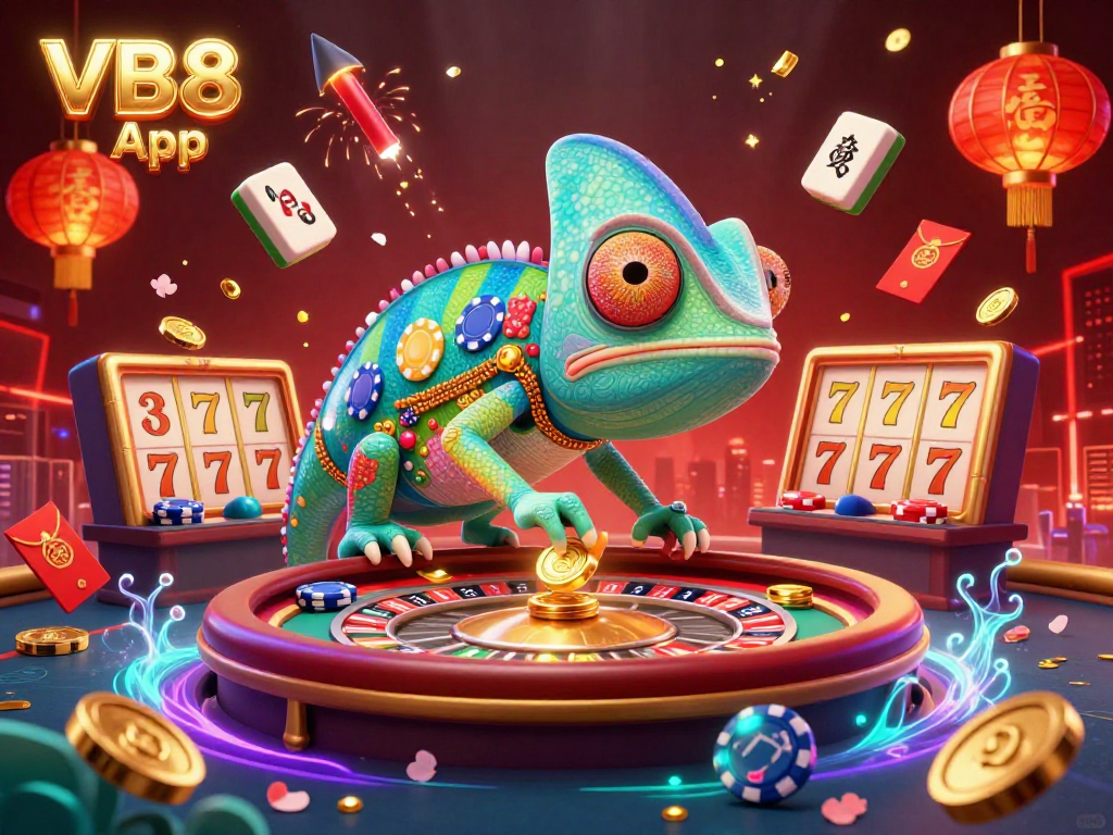 Play exciting games with the VB8 App, featuring stunning visuals and vibrant casino elements.