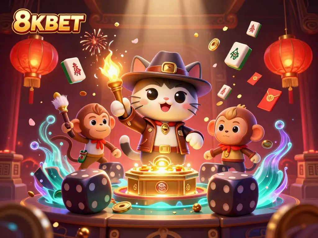 8KBET mang đến cảnh khám phá thú vị với một con mèo khảo cổ và khỉ trong sòng bạc huyền bí.