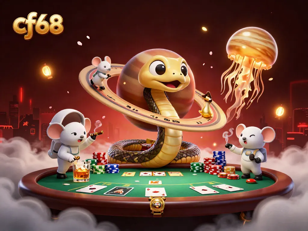 Experience thrilling bets on cf68 with astronauts wagering on a cosmic roulette wheel.