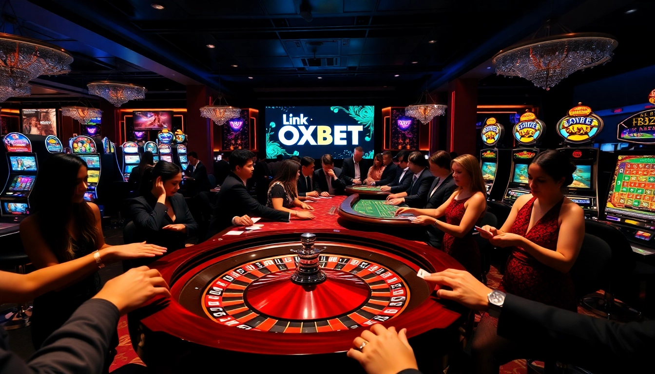 Experience the thrill of gambling with Link OXBET in a luxurious casino setting.