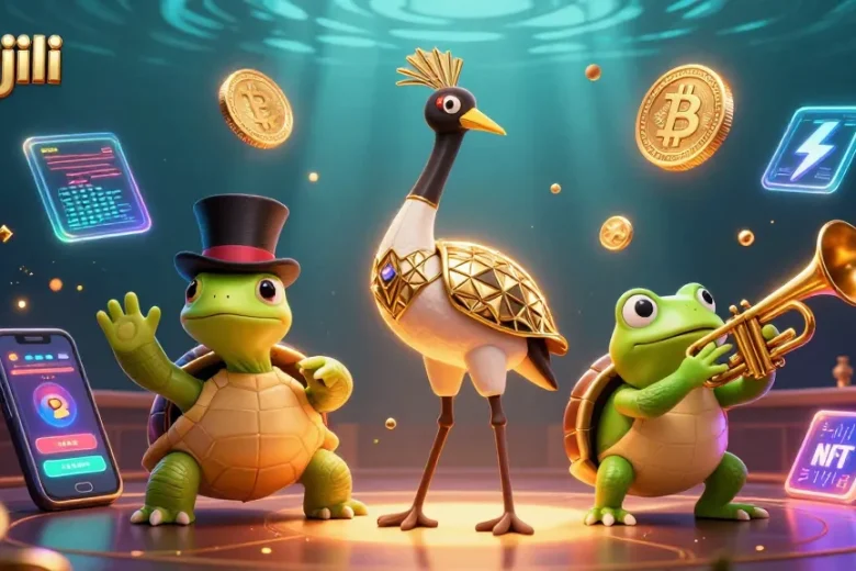 Experience thrilling gameplay with 999jili in a vibrant 3D casino scene featuring animated characters and crypto elements.