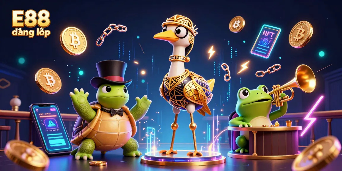 Engage with E88 đăng nhập through thrilling gaming dynamics in a colorful 3D casino scene.