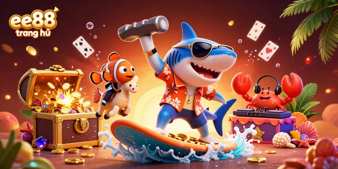 Experience ee88 trang chủ with our vibrant underwater casino adventure featuring animated characters and treasures.