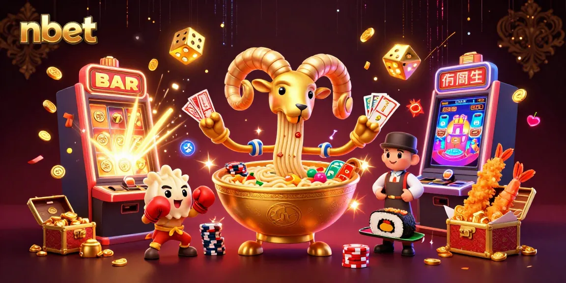 nbet celebrates a vibrant casino scene with dynamic game elements and energetic characters.